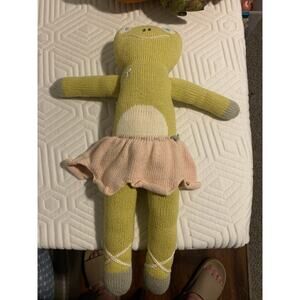 Blabla Lilipop Frog Ballerina 14" Doll Cotton Knit Plush